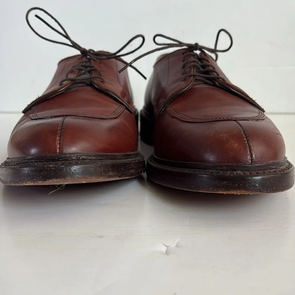 Allen Edmonds brown leather Walton oxford split toe lace men shoe size 7.5